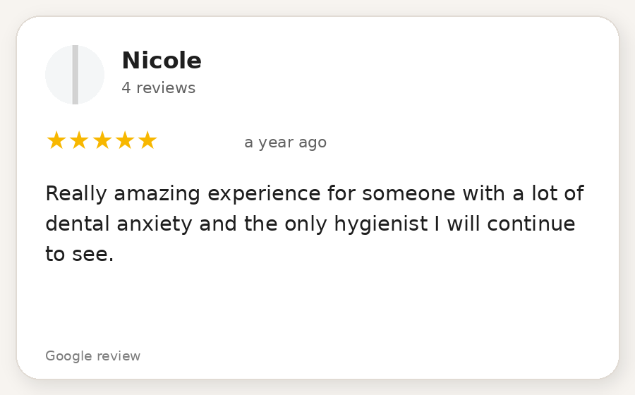 Nicole Google review
